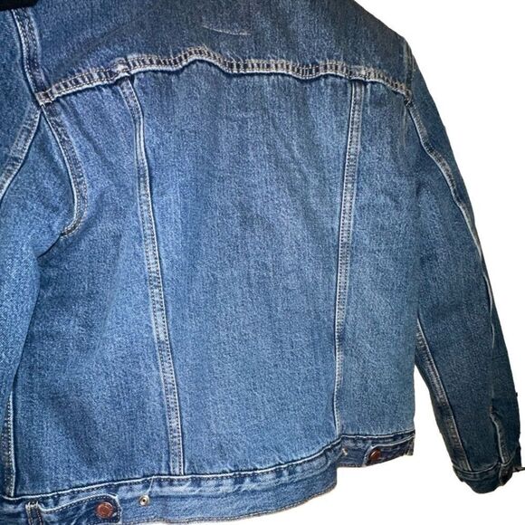 Levi’s Signature Trucker Sherpa lined denim jacket SZ L - Picture 2 of 16